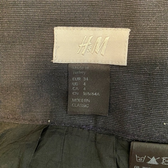 H&M US 4 high waist grey pencil skirt - Picture 4 of 6